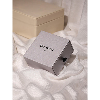 Ritu Singh Rama Green and Diamond Stone Earrings