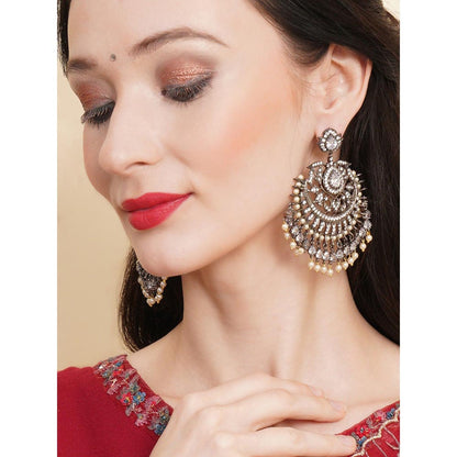 Ritu Singh Pearl Silver Plated Earrings