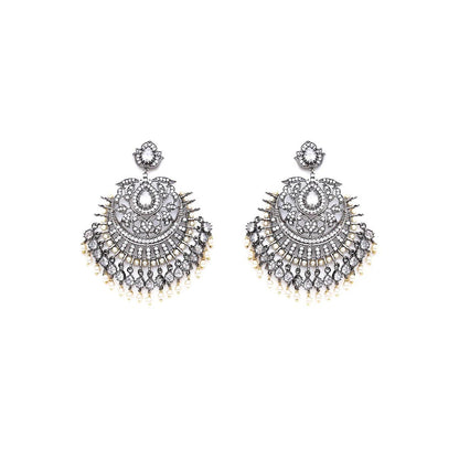 Ritu Singh Pearl Silver Plated Earrings