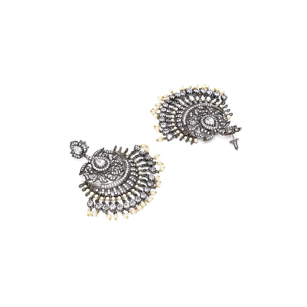 Ritu Singh Pearl Silver Plated Earrings