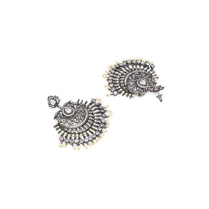 Ritu Singh Pearl Silver Plated Earrings