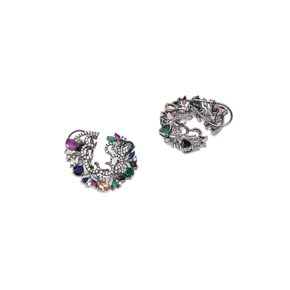 Ritu Singh Multi Flower Oversized Stud Earrings