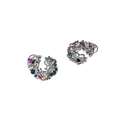 Ritu Singh Multi Flower Oversized Stud Earrings