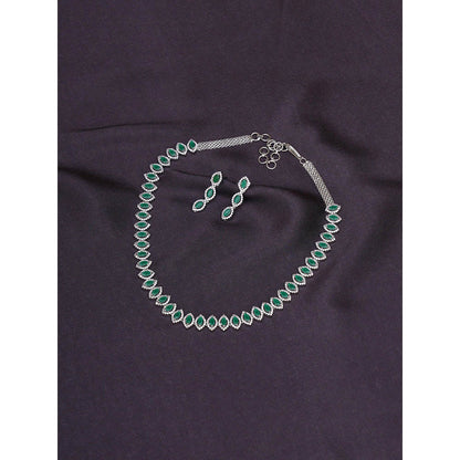 Ritu Singh Jade Single Stone Neckpiece with Earrings