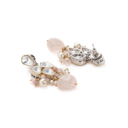 Ritu Singh Women Pink Kundan Choker with Earrings