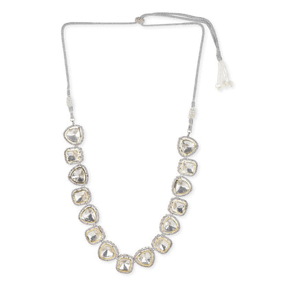 Ritu Singh Gold Toned and White Gold Plated Handcrafted Necklace