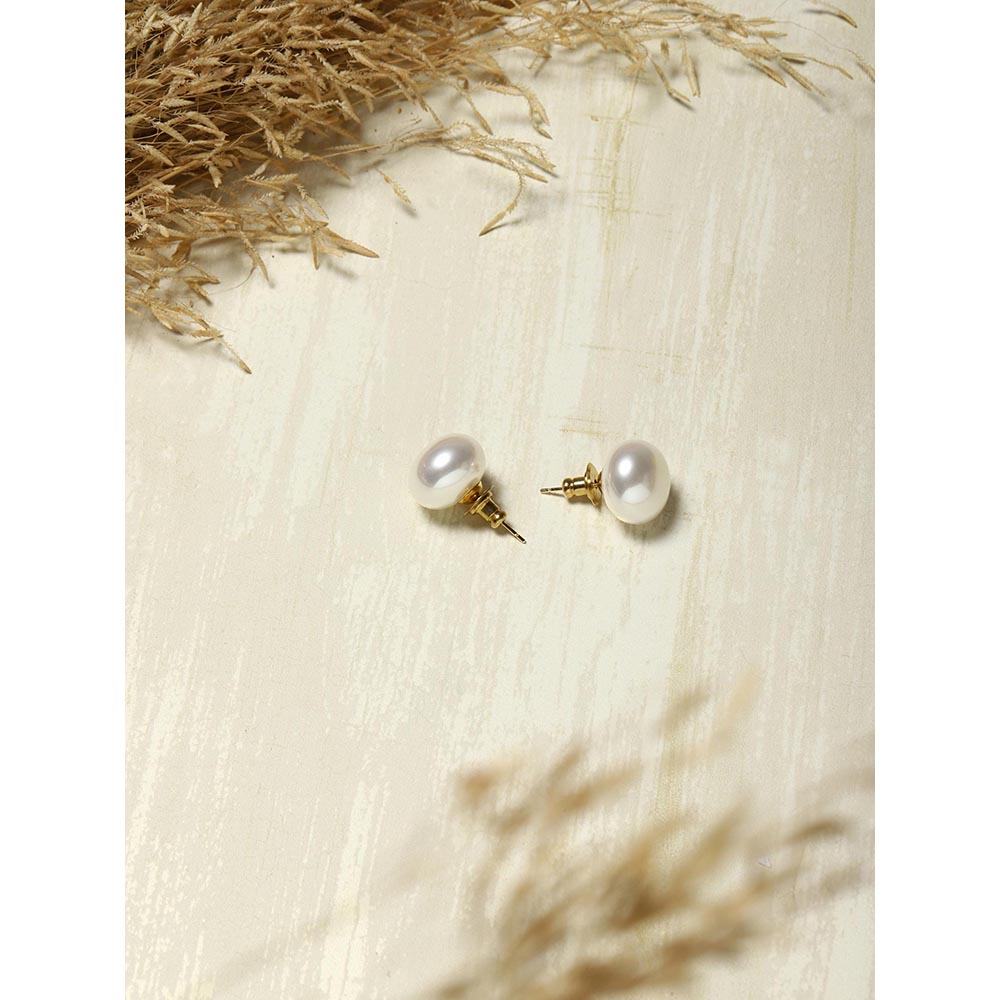Ritu Singh White Contemporary Studs Earrings