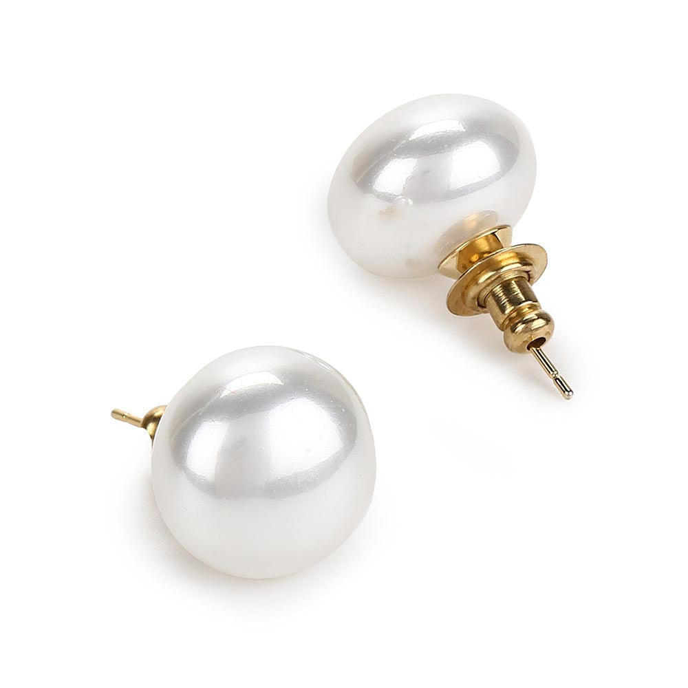 Ritu Singh White Contemporary Studs Earrings