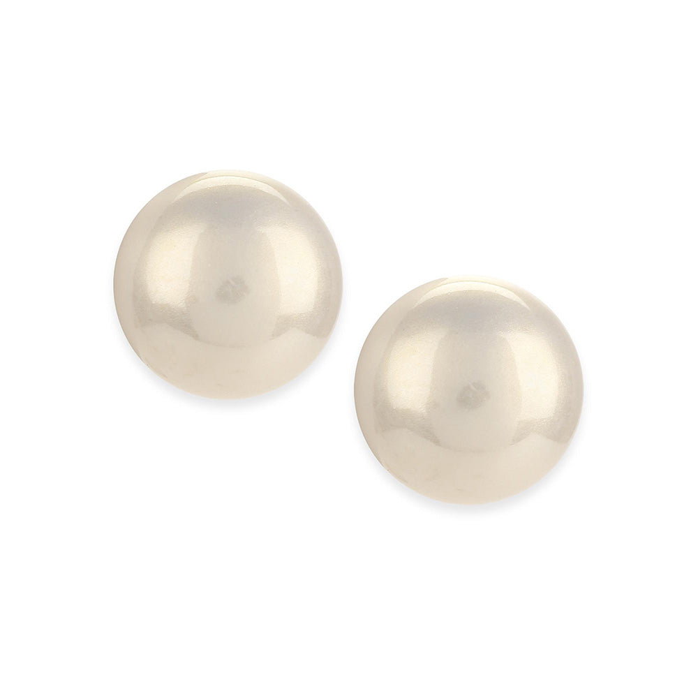 Ritu Singh Cream-Colored Contemporary Studs Earrings