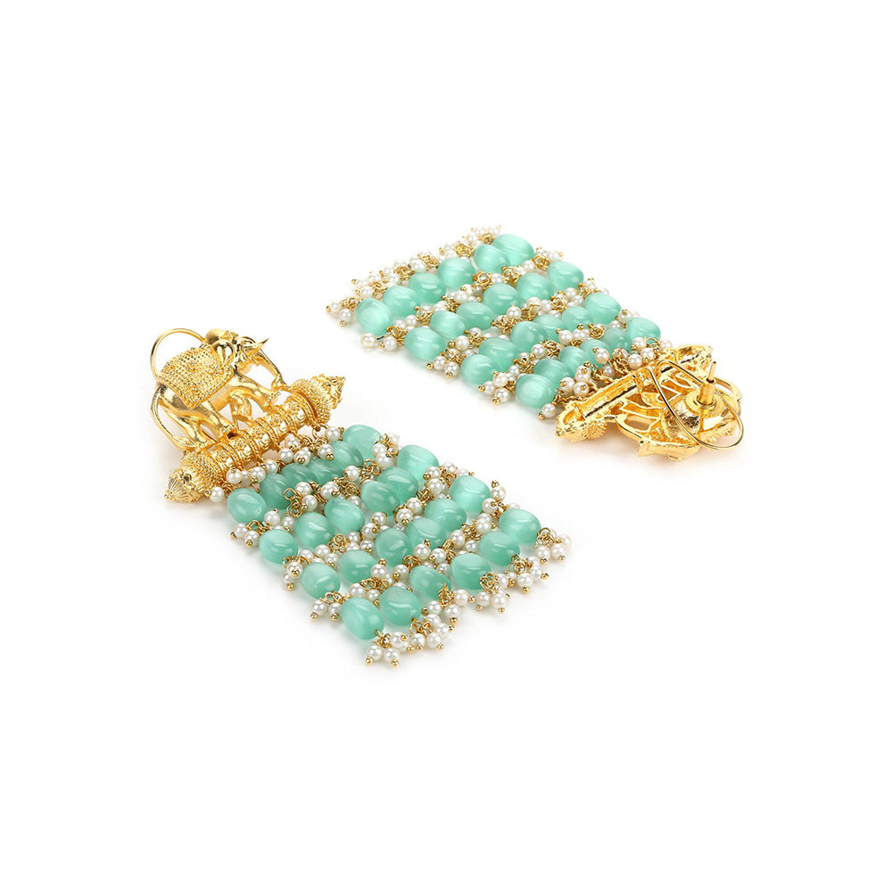 Ritu Singh Turquoise Blue Contemporary Earrings