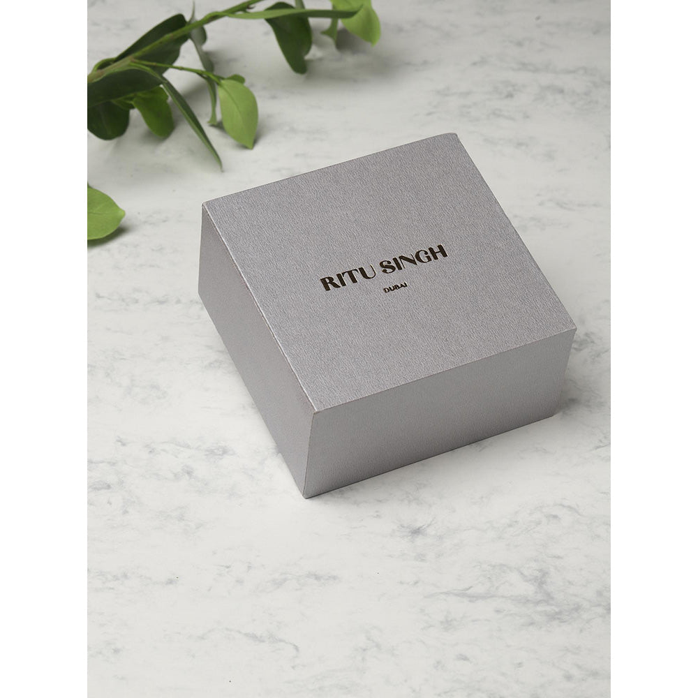 Ritu Singh White Contemporary Studs Earrings