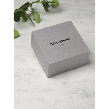 Ritu Singh White Contemporary Studs Earrings