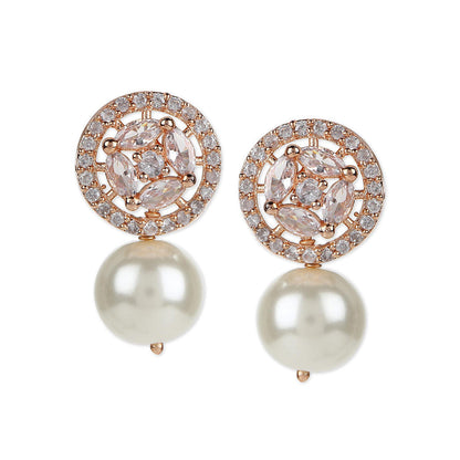 Ritu Singh White Contemporary Studs Earrings