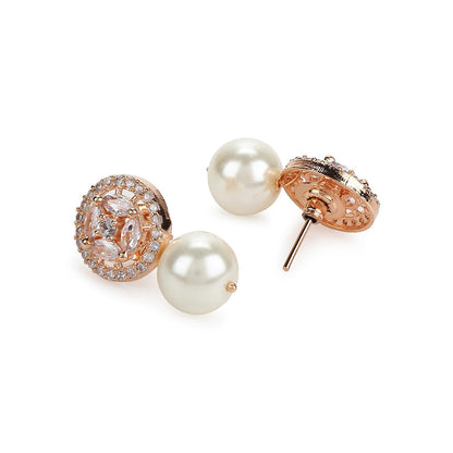 Ritu Singh White Contemporary Studs Earrings