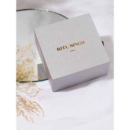 Ritu Singh White Contemporary Studs Earrings