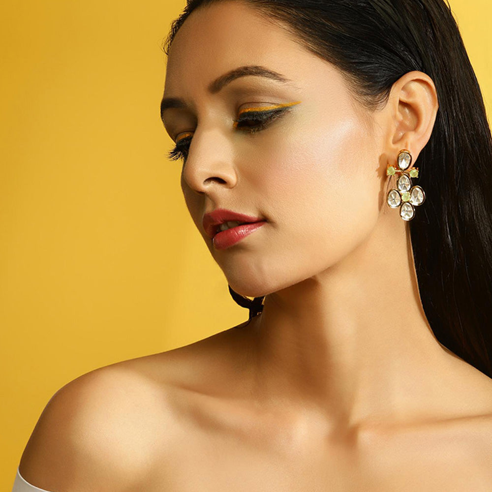 Ritu Singh Gold Toned Contemporary Studs Earrings