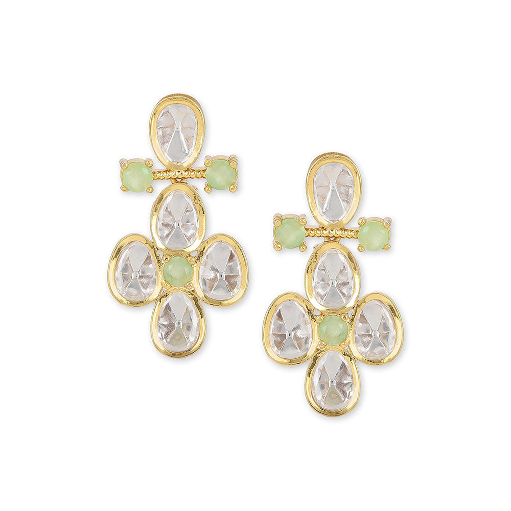 Ritu Singh Gold Toned Contemporary Studs Earrings