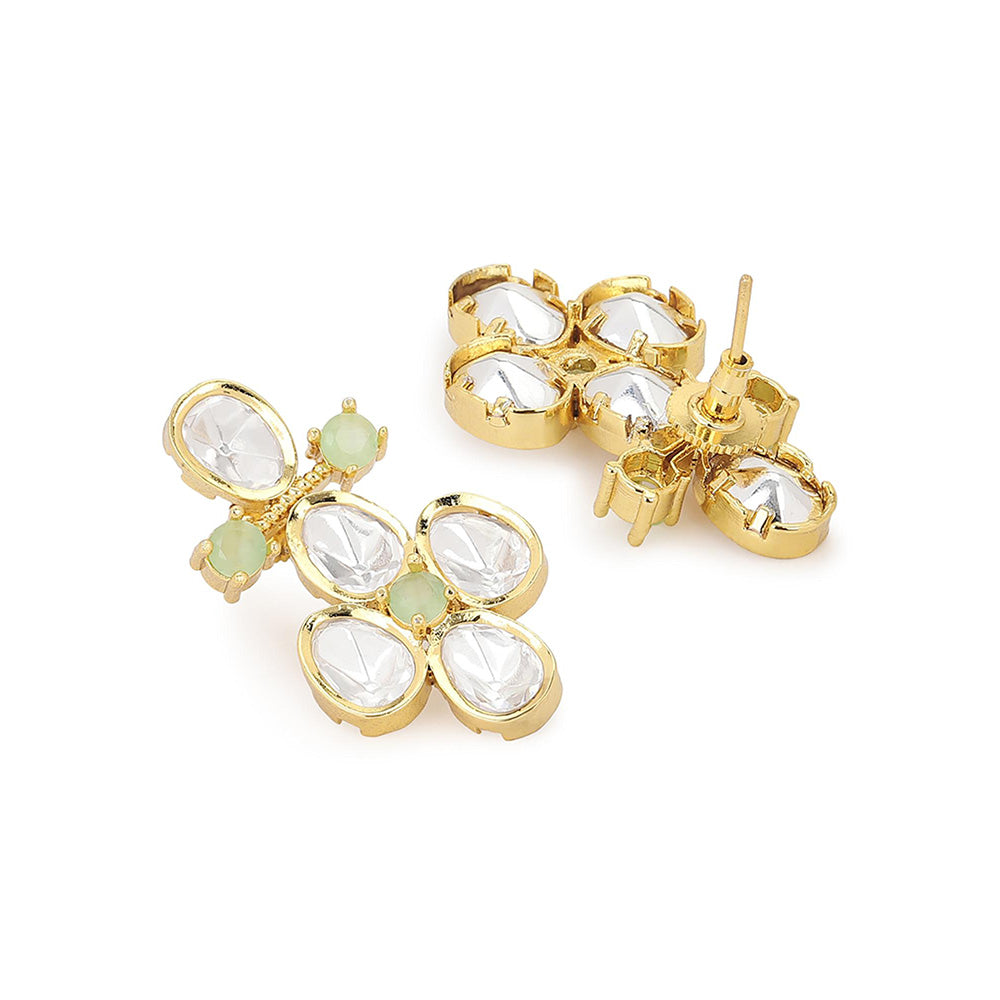 Ritu Singh Gold Toned Contemporary Studs Earrings