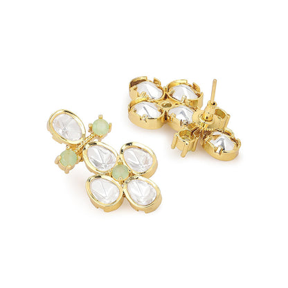 Ritu Singh Gold Toned Contemporary Studs Earrings