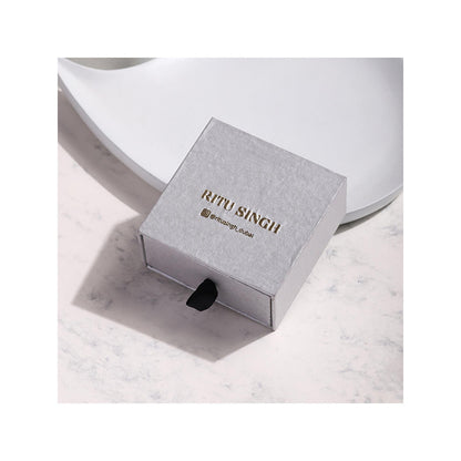 Ritu Singh Gold Toned and Pink Contemporary Studs Earrings