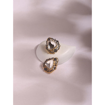 Ritu Singh Gold Toned Contemporary Studs Earrings
