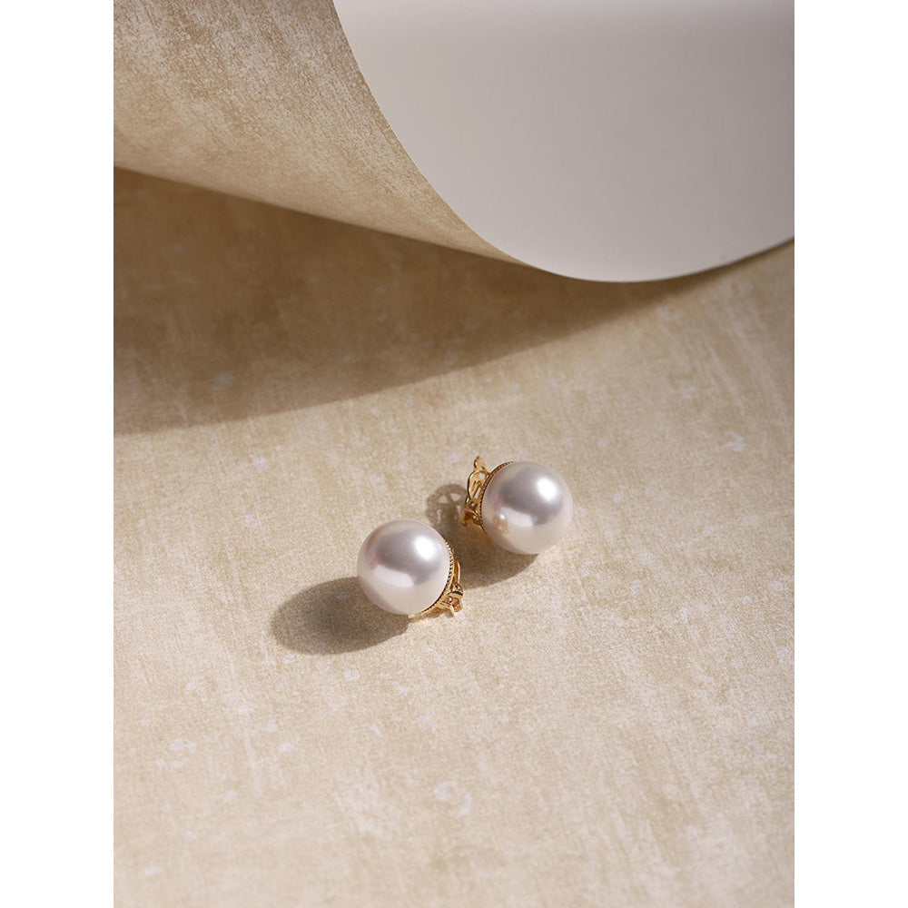 Ritu Singh White Contemporary Studs Earrings