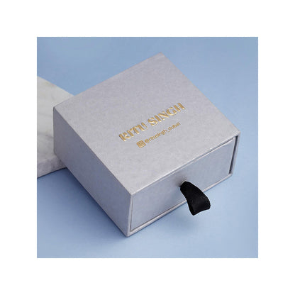 Ritu Singh Silver Plated American Diamond Circular Studs