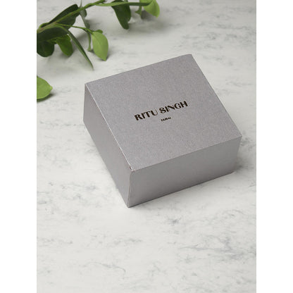 Ritu Singh Gold Toned Brass Handcrafted Gold Plated Ring Bracelet