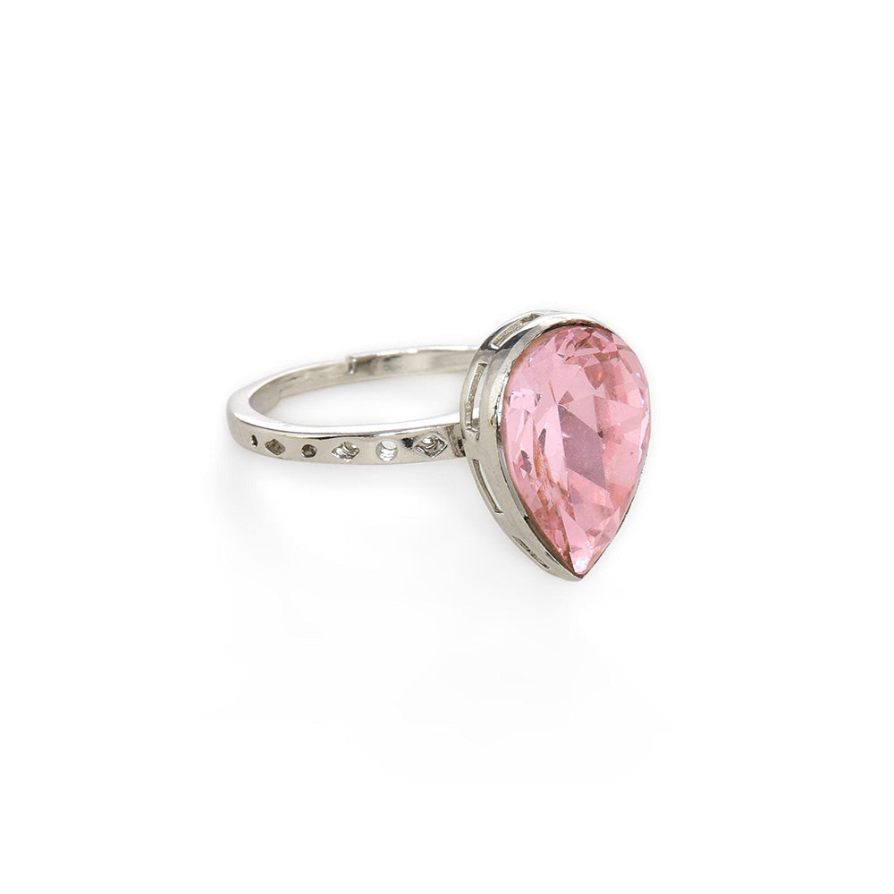 Ritu Singh Silver Plated Ad Studded Finger Ring
