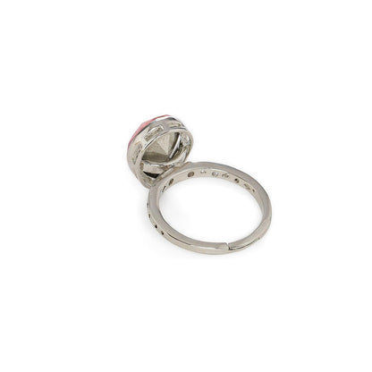 Ritu Singh Silver Plated Ad Studded Finger Ring