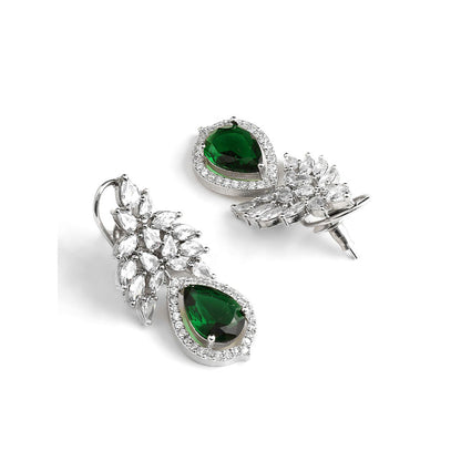 Ritu Singh Emerald and Diamond Drop Earrings