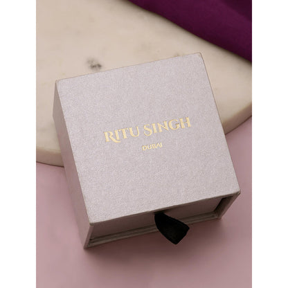 Ritu Singh Doublet Diamond and Ruby Drop Earrings