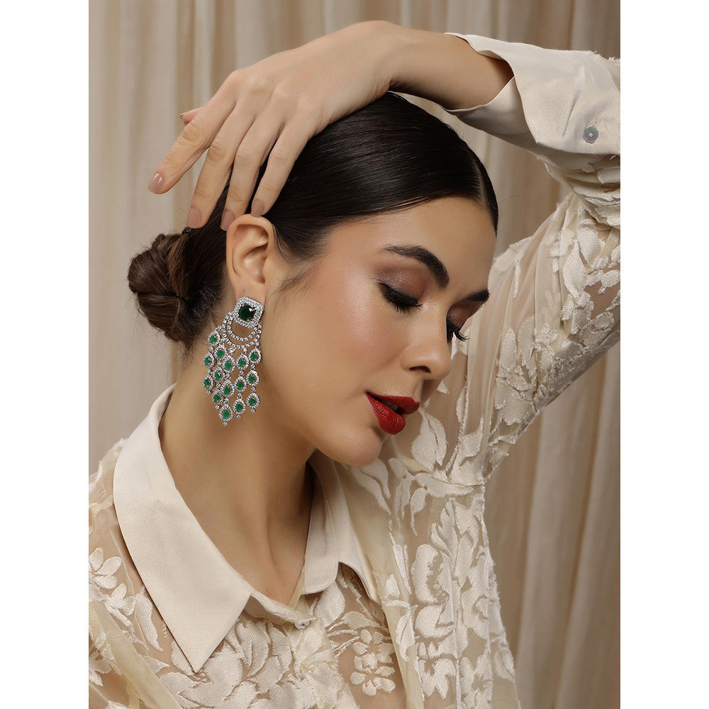 Ritu Singh Long Chandelier Drop Earrings