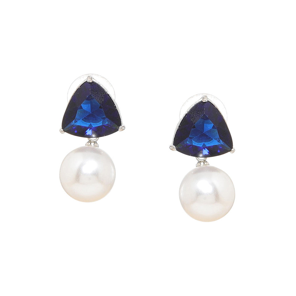 Ritu Singh Blue Studs Style Drop Earrings