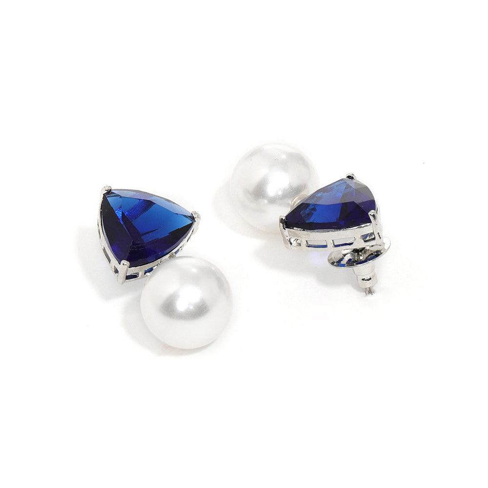 Ritu Singh Blue Studs Style Drop Earrings