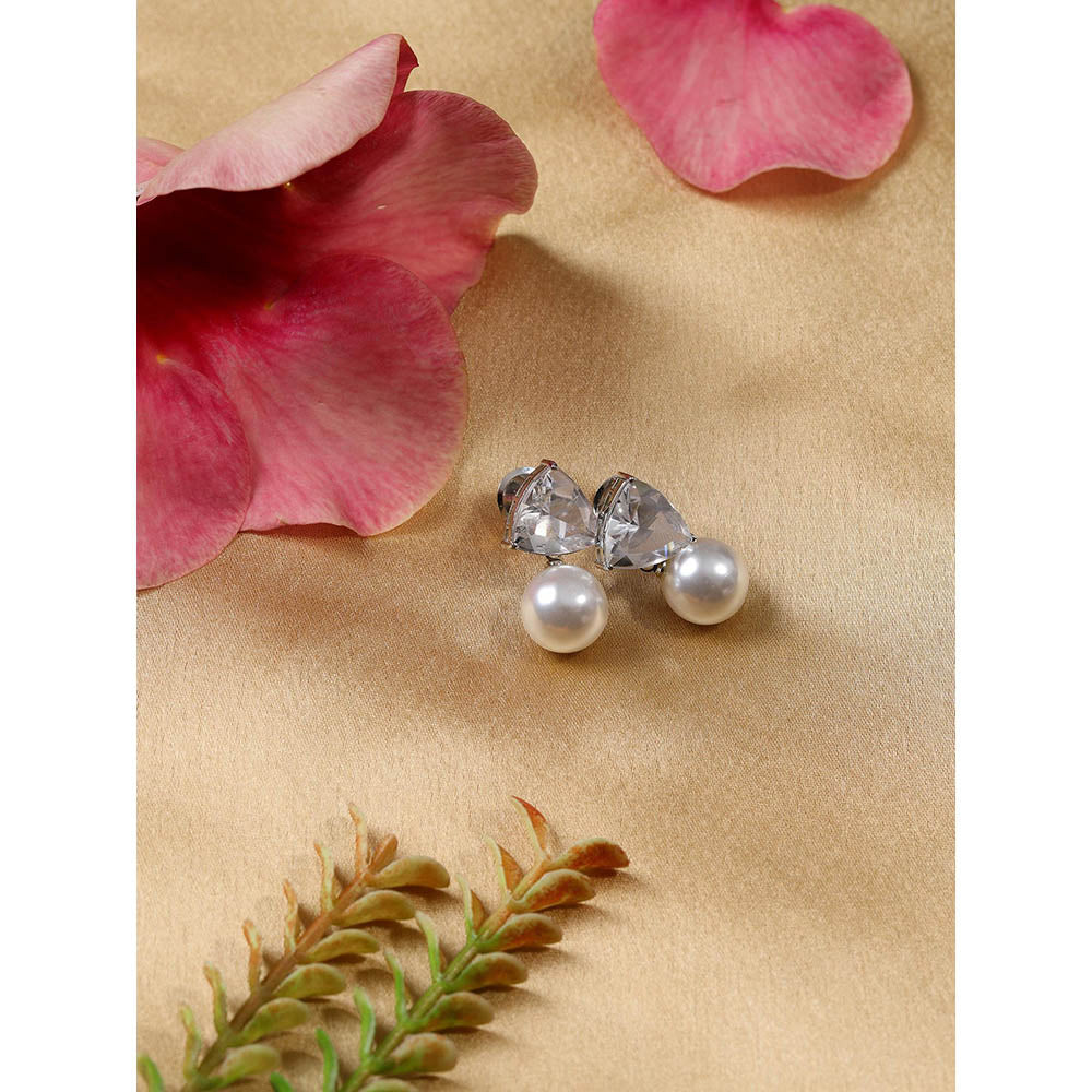 Ritu Singh Crystal Studs Drop Earrings