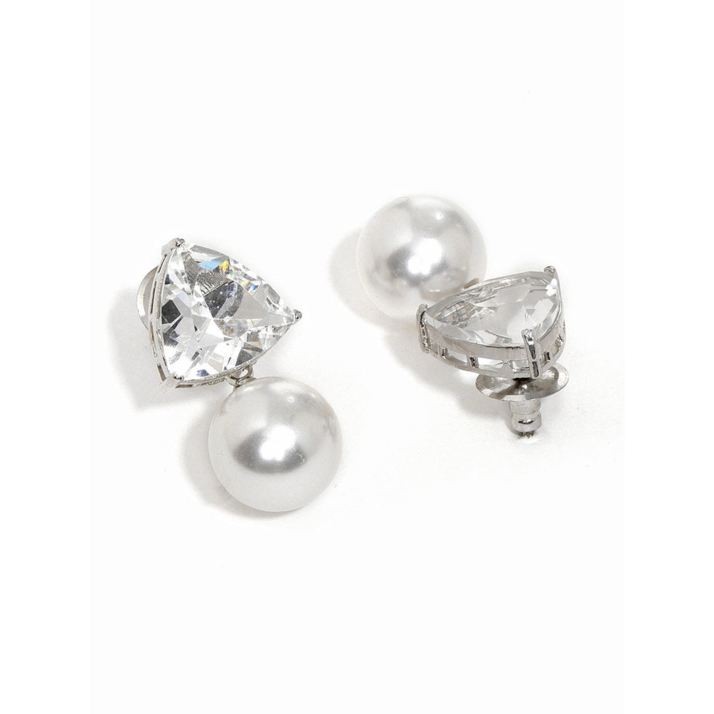 Ritu Singh Crystal Studs Drop Earrings