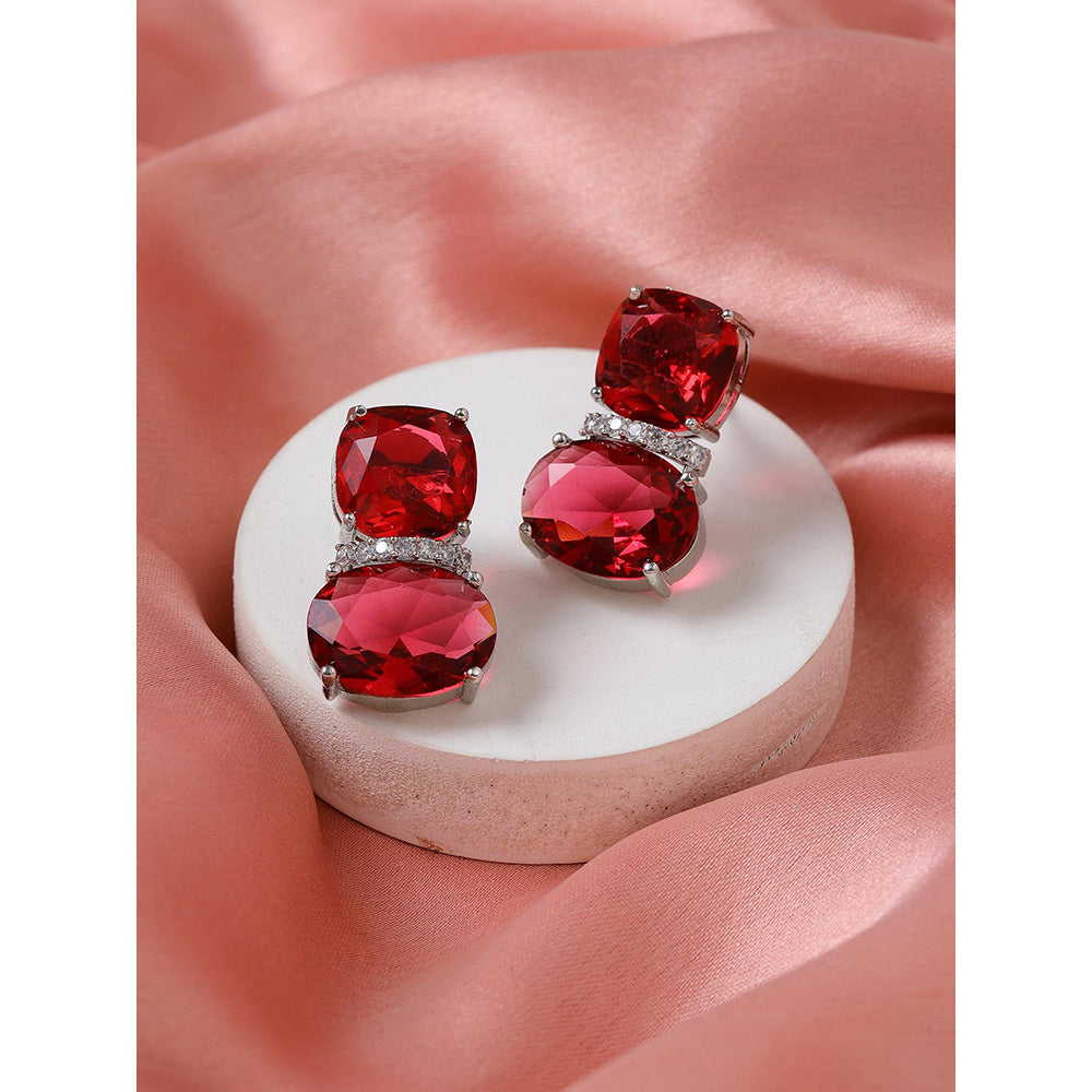 Ritu Singh Red Drop Earrings