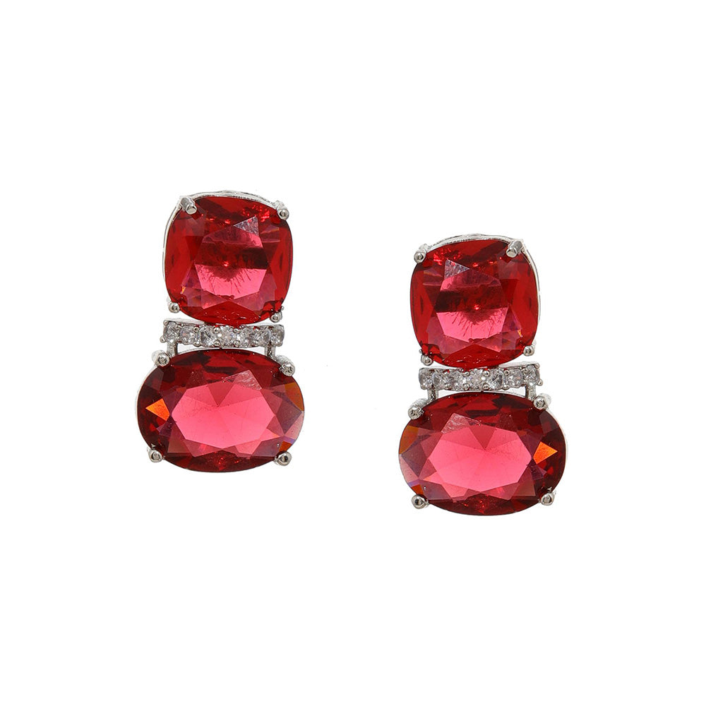 Ritu Singh Red Drop Earrings