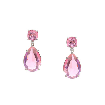 Ritu Singh Pink Doublet Drop Earrings