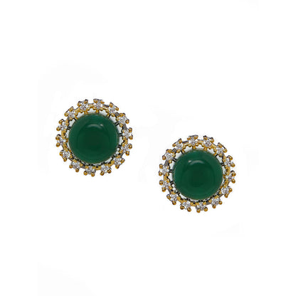 Ritu Singh Green Studs Earrings