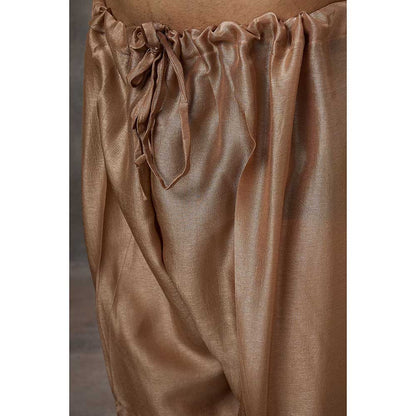 Rivaar by Rocky Star Beige Floral Kurta with Pant and Nehru Jacket (Set of 3)