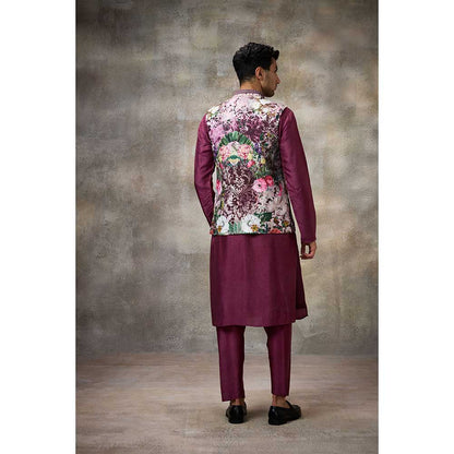 Rivaar by Rocky Star Purple Signature Kurta with Pant and Nehru Jacket (Set of 3)