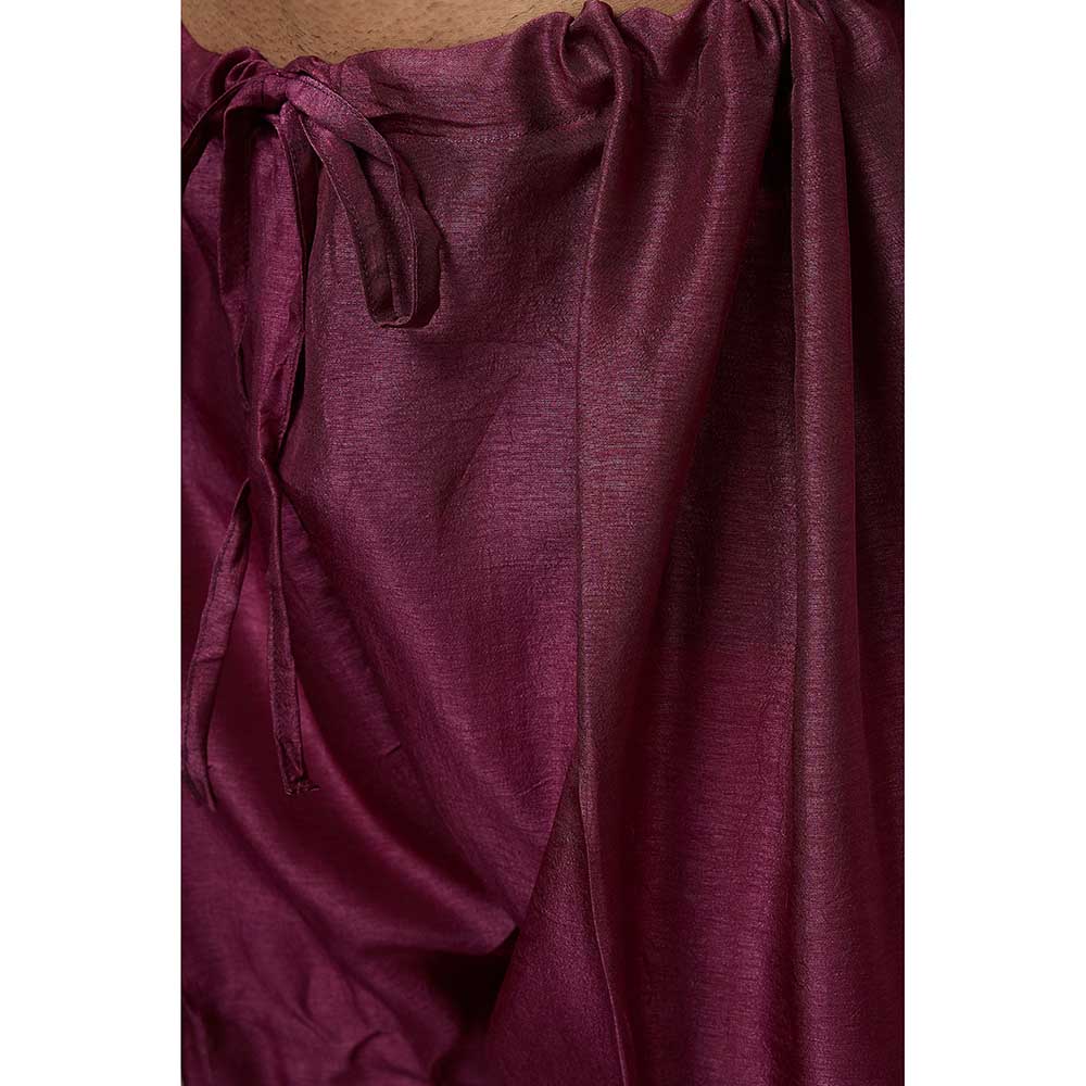 Rivaar by Rocky Star Purple Signature Kurta with Pant and Nehru Jacket (Set of 3)