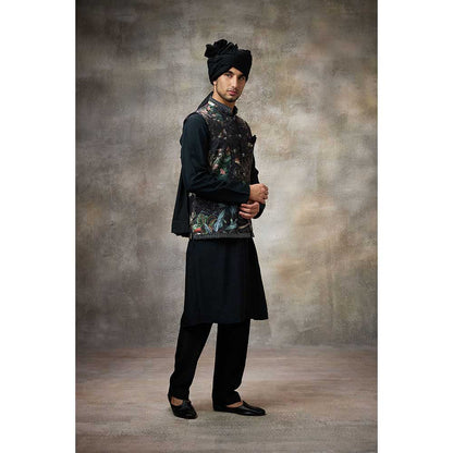 Rivaar by Rocky Star Green Signature Kurta with Pant and Nehru Jacket (Set of 3)