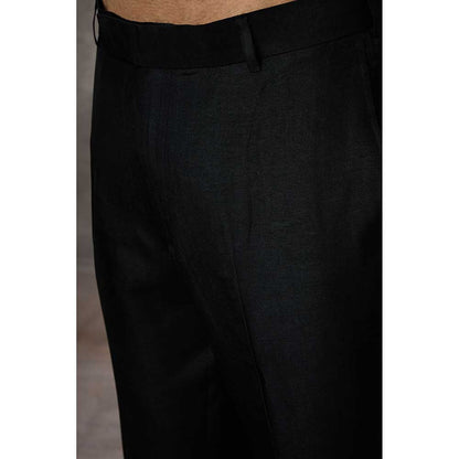 Rivaar by Rocky Star Navy Blue Embellished Kurta with Pant and Nehru Jacket (Set of 3)