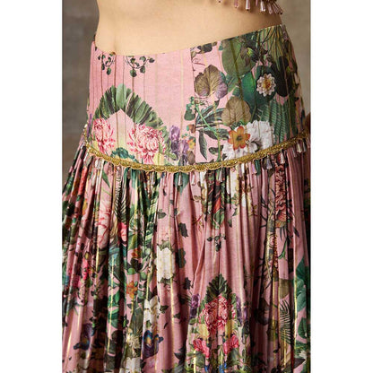 Rivaar by Rocky Star Pink Printed Lehenga with Blouse (Set of 2)