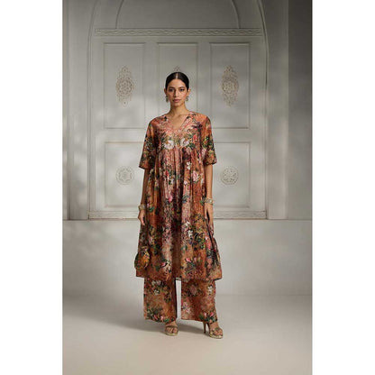 Rivaar by Rocky Star Rust Floral Printed Co-Ord (Set of 2)
