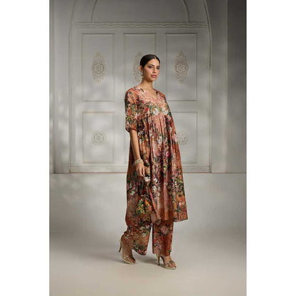 Rivaar by Rocky Star Rust Floral Printed Co-Ord (Set of 2)