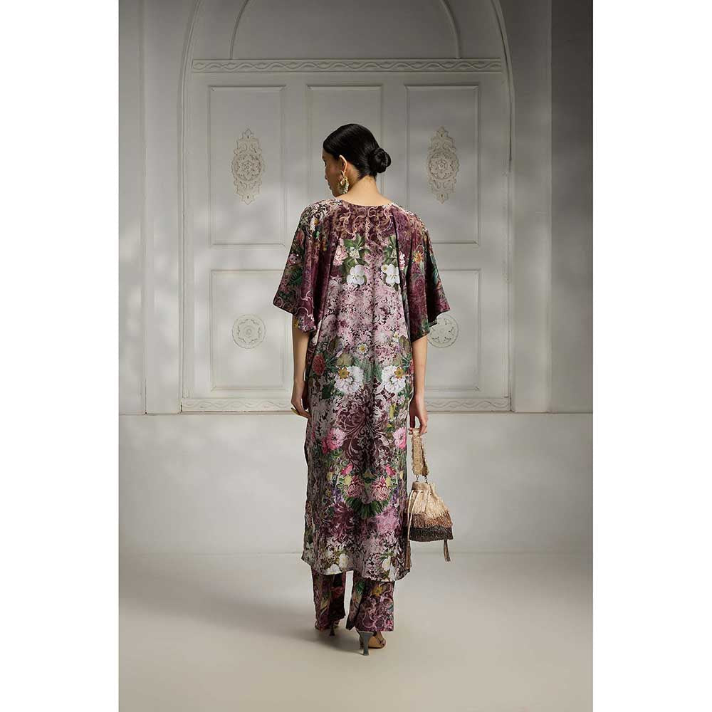 Rivaar by Rocky Star Purple Printed Kurta with Pant (Set of 2)